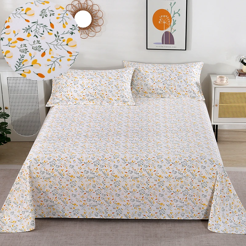 全棉床单单件斜纹纯棉100棉三件套小碎花亲肤宿舍单双人被单夏季