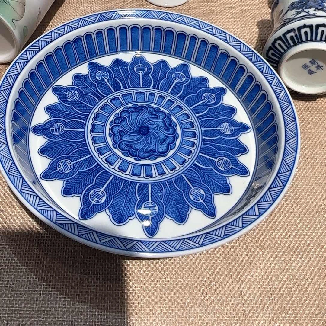 @***@瓷摆件芭蕉叶壶承