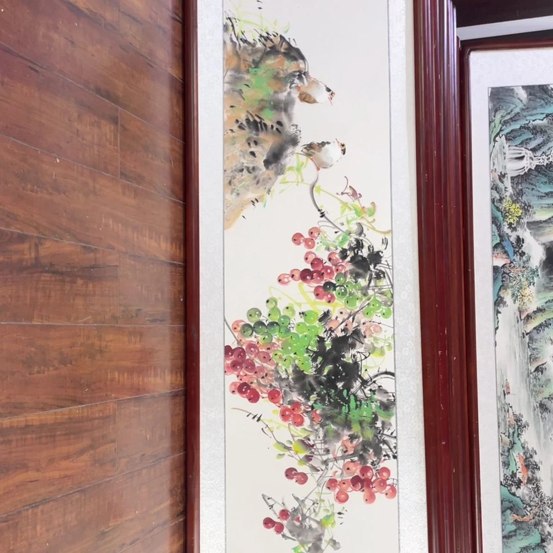 国画带框尺寸48*163厘米