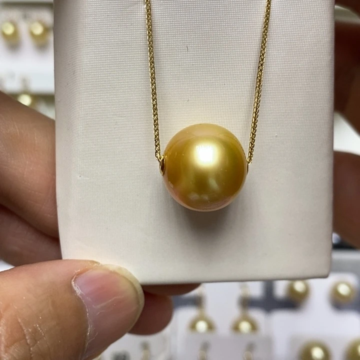 18K金镶嵌海水珍珠金珍珠路路通