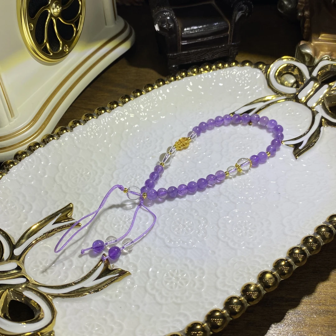 天然紫水晶手机挂绳水晶手机挂链-多样性发其一V168