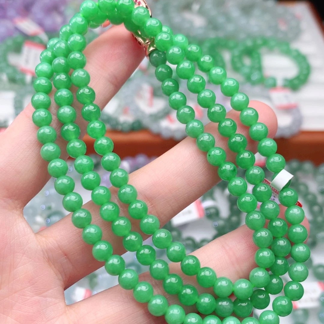 翡翠手链未镶嵌翡翠5mm