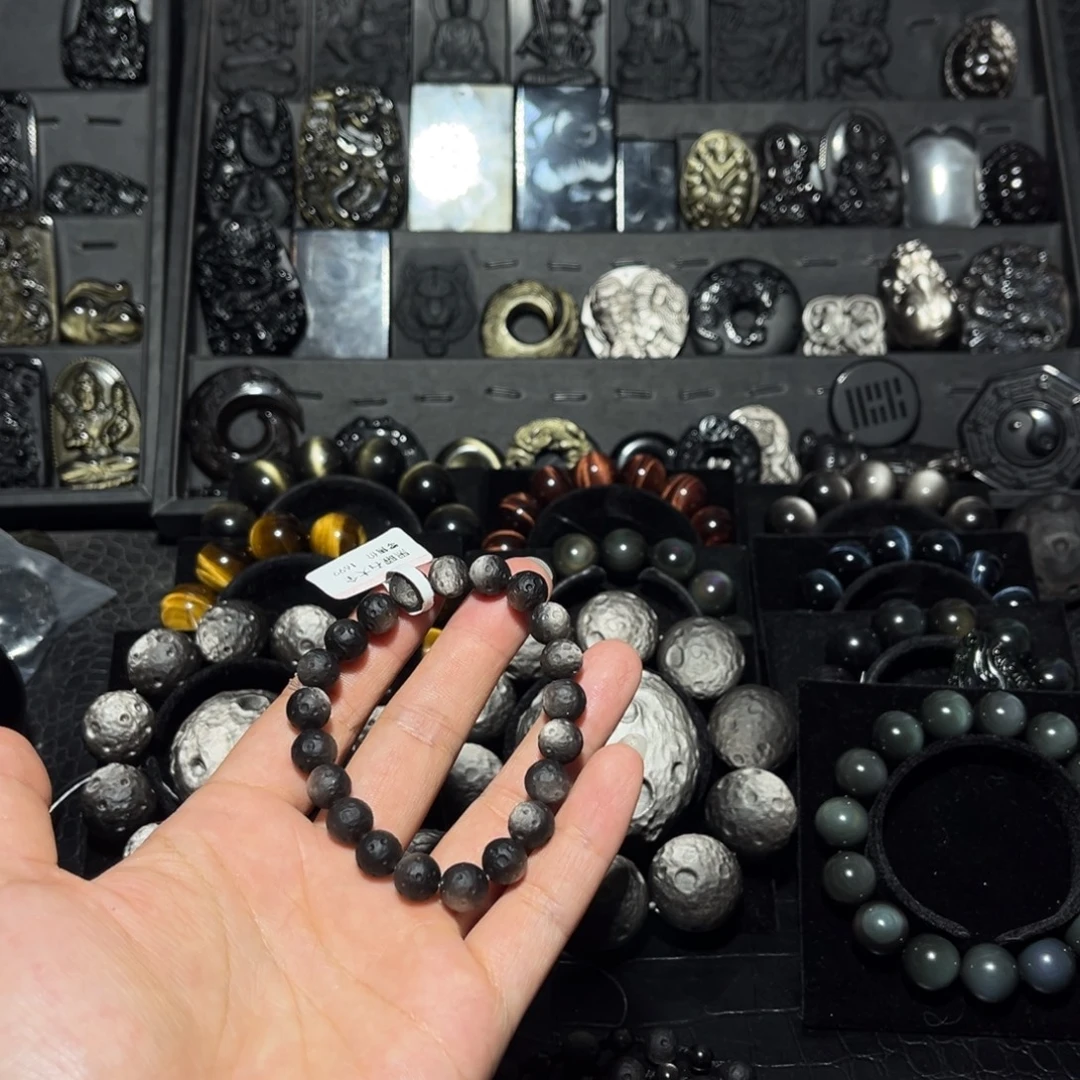 酒***丹黑曜岩未镶嵌珠宝奇石