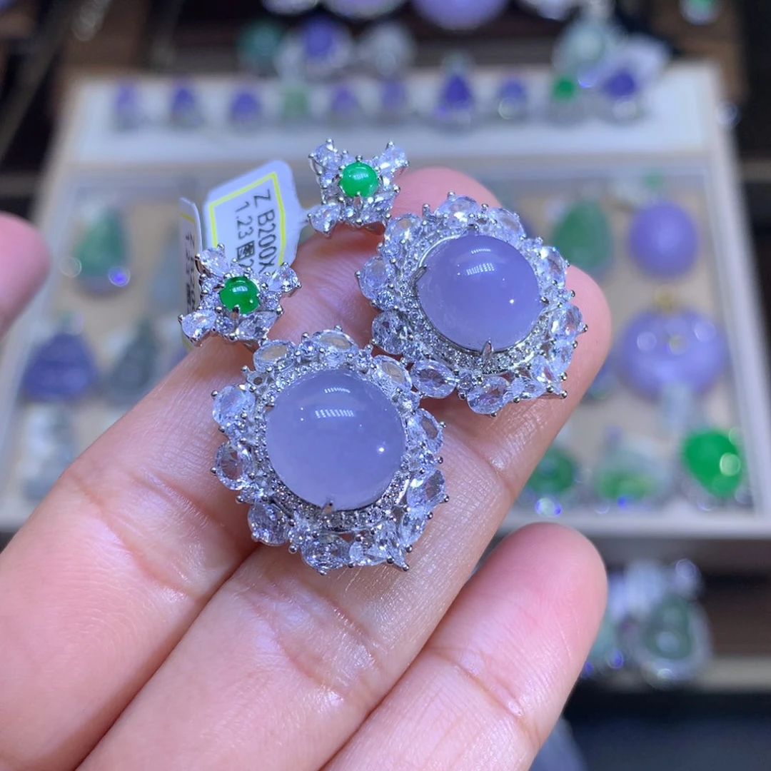 翡翠颈饰银S925镶嵌翡翠