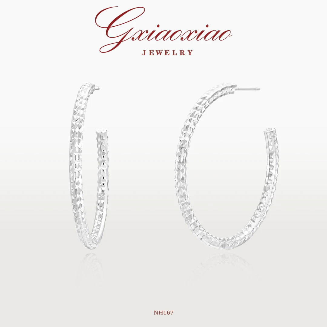 G XIAOXIAO 镀K金 高级感璀璨闪亮气质通勤百搭C圈耳环 NH167