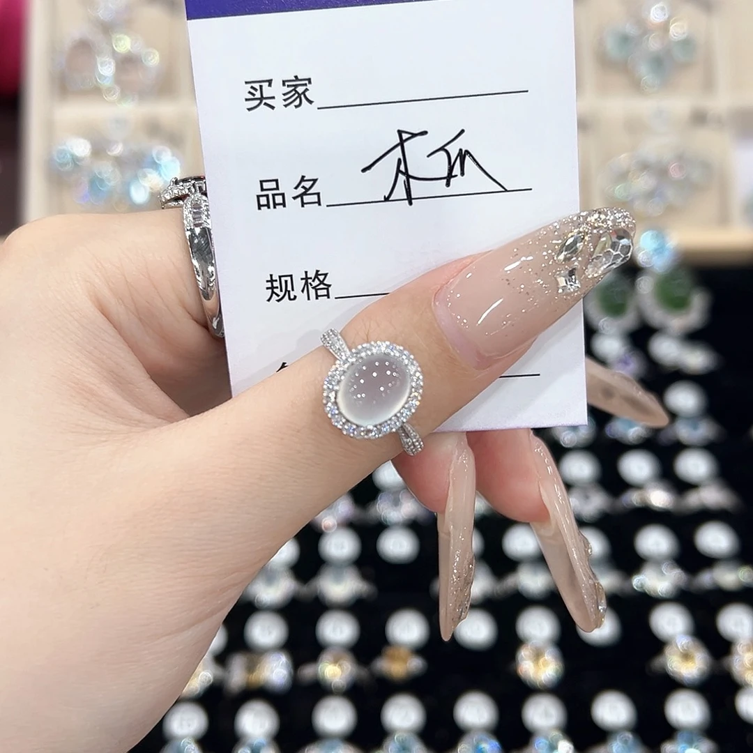 木***爪芙蓉石戒指银S925镶嵌