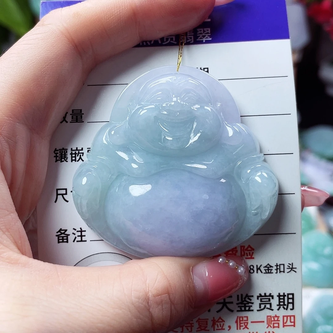 翡翠未镶嵌颈饰佛公29