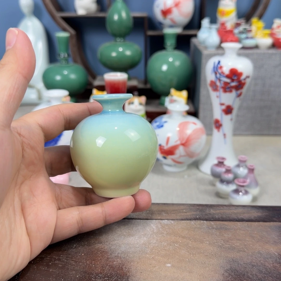陶瓷手工小花器摆件