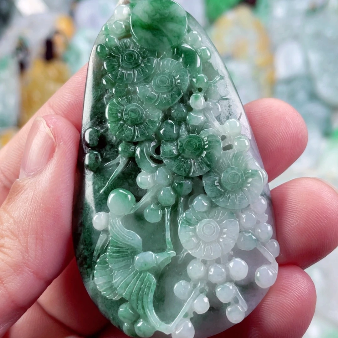 翡翠未镶嵌吊坠(不含链)