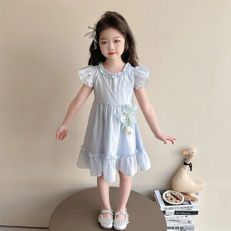 女童洋气夏季小香风可爱薄款连衣裙女宝宝2025新款公主裙子夏装潮
