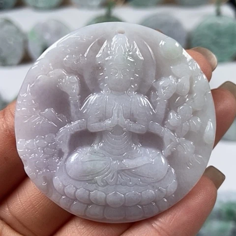 翡翠颈饰未镶嵌观音福利