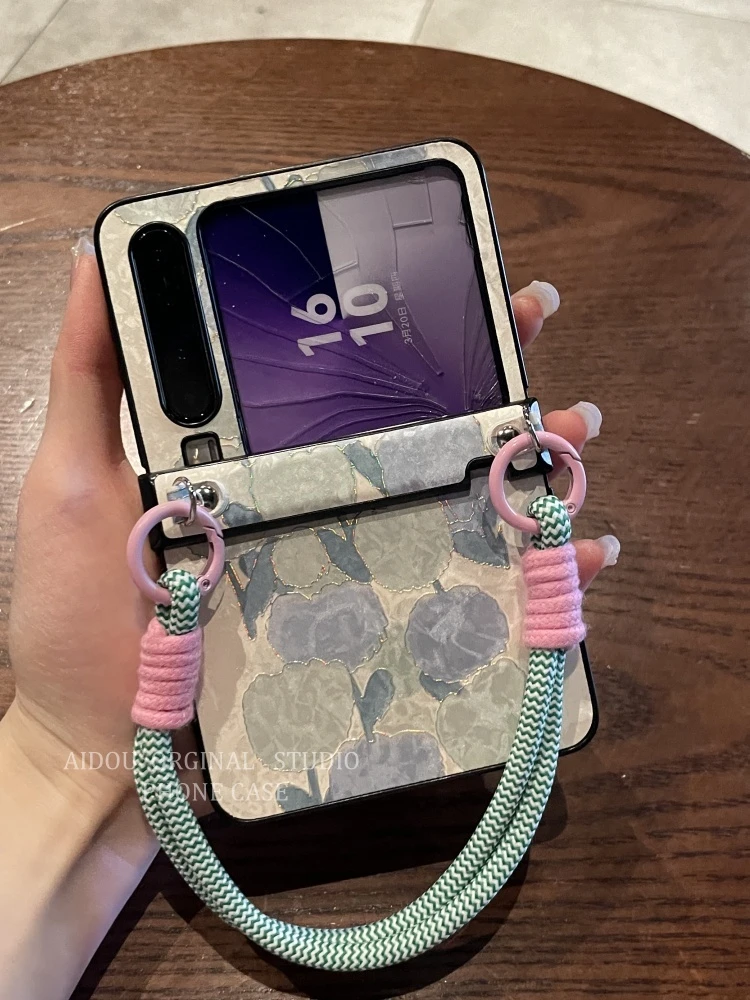 适用华为purax手机壳新款折叠屏时尚烫金郁金香高级感Pura x典