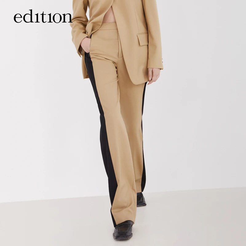 【赵老板专属】edition拼色直筒休闲裤羊毛西裤#EBB3PAT001