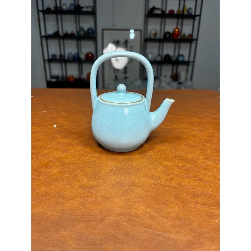 高端茶具宝蓝提梁壶k1