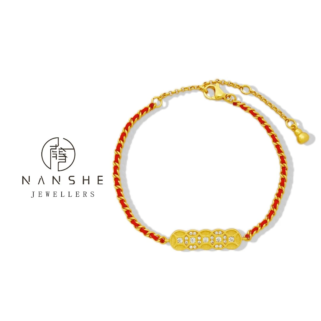 NANSHE/南奢 五帝币气质中式编织手链L996 RJ