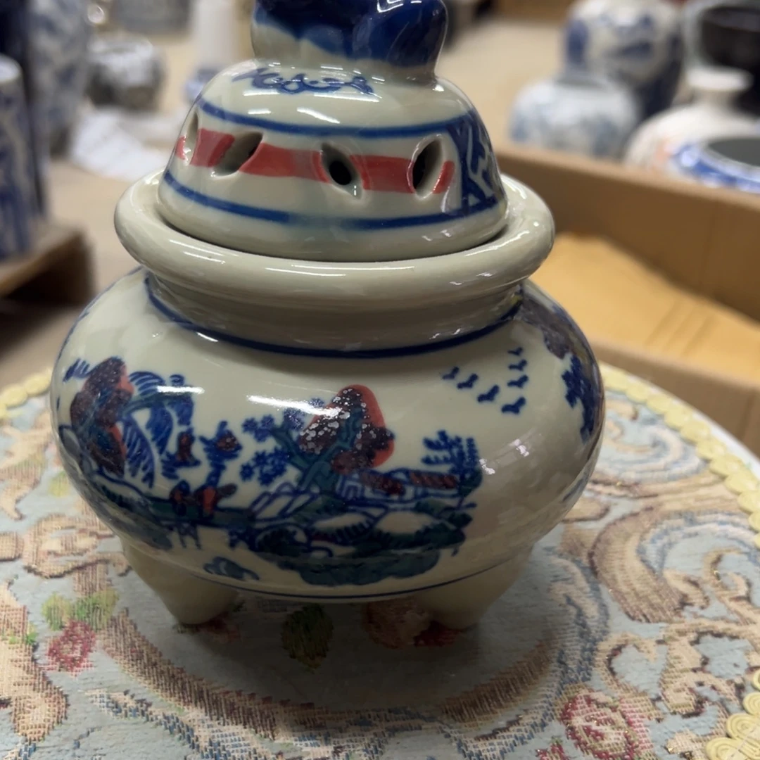 6***顺瓷片微瑕青花瓷器值得收藏