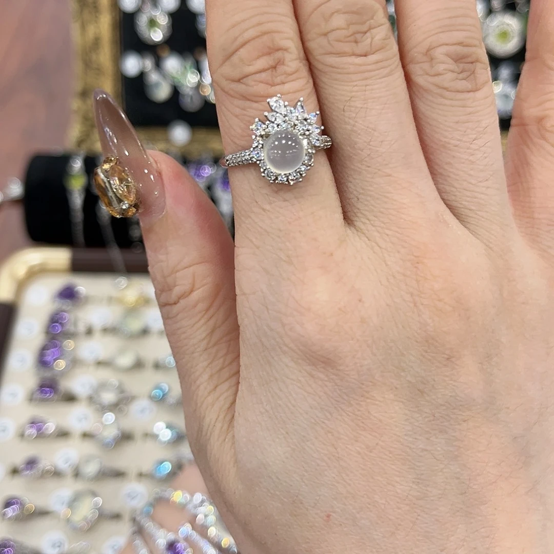 蛇纹石玉银S925镶嵌颈饰