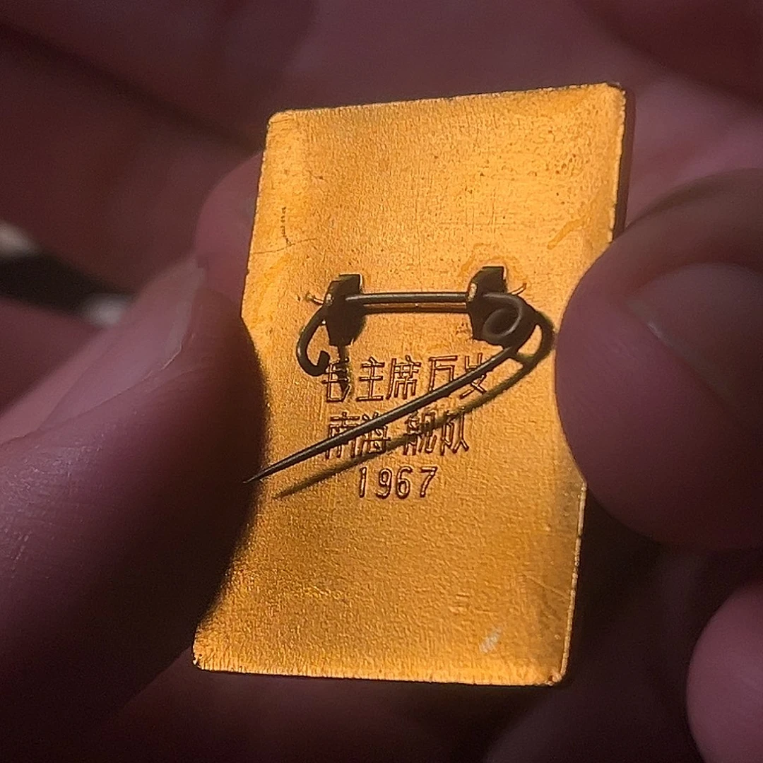 一***阳一枚铝制徽章闪拍