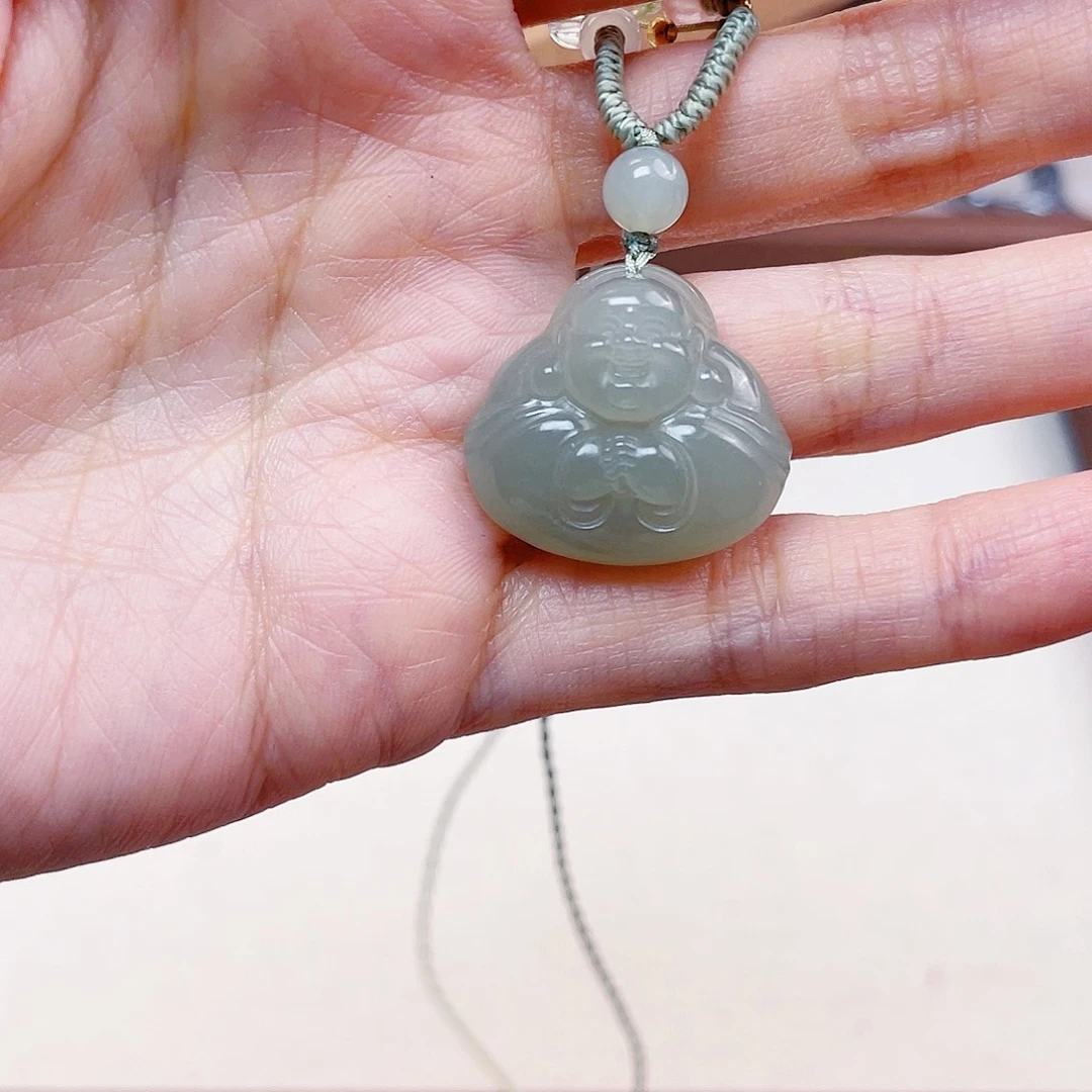 洛***理和田玉未镶嵌吊坠(赠链)