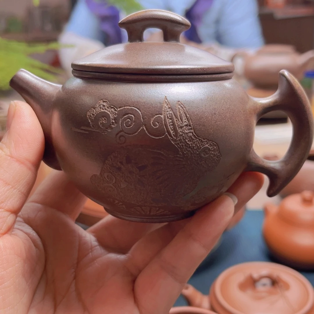 紫砂茶壶常*古龙窑柴烧无邪