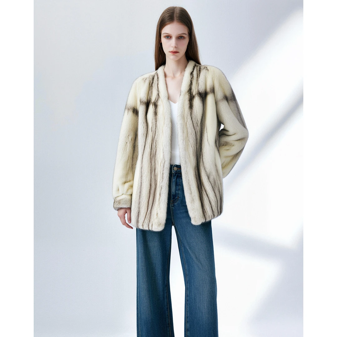 秋冬新款时尚气质水貂皮草外套 Y84053