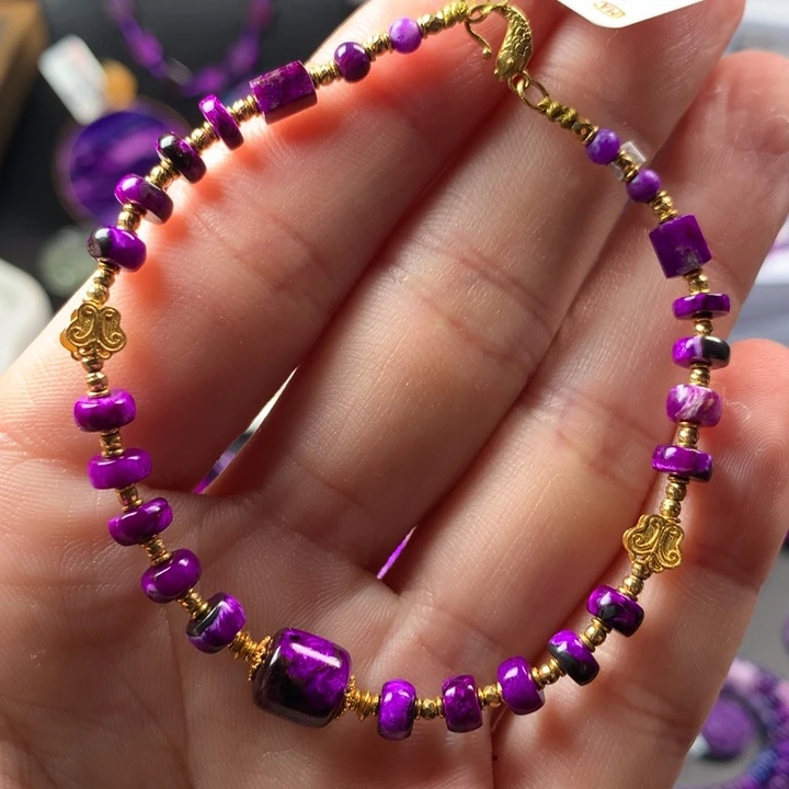 苏纪石（舒俱来）18K金镶嵌手链