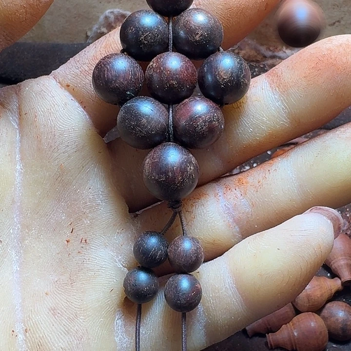 檀香紫檀（小叶紫檀）印度小叶紫散珠小挂件无科技