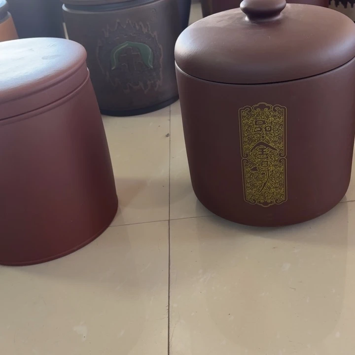 茶叶罐紫砂八饼罐