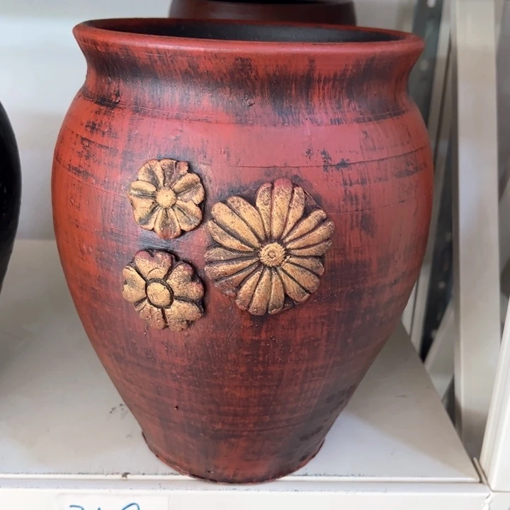 19.9-1微瑕土陶大蒜卡色金花