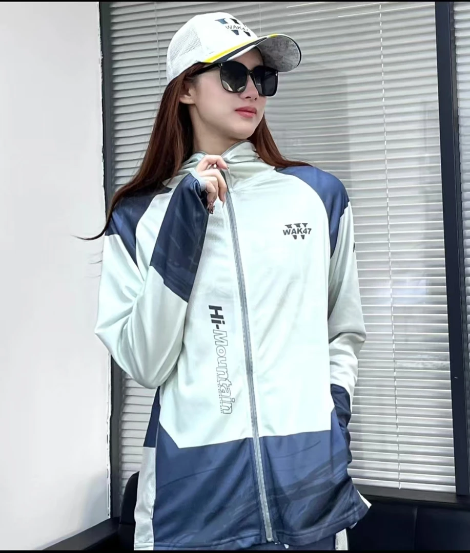 沃克森琦【青律】夏季男士钓鱼防晒服透气速干吸湿防紫外线冰感