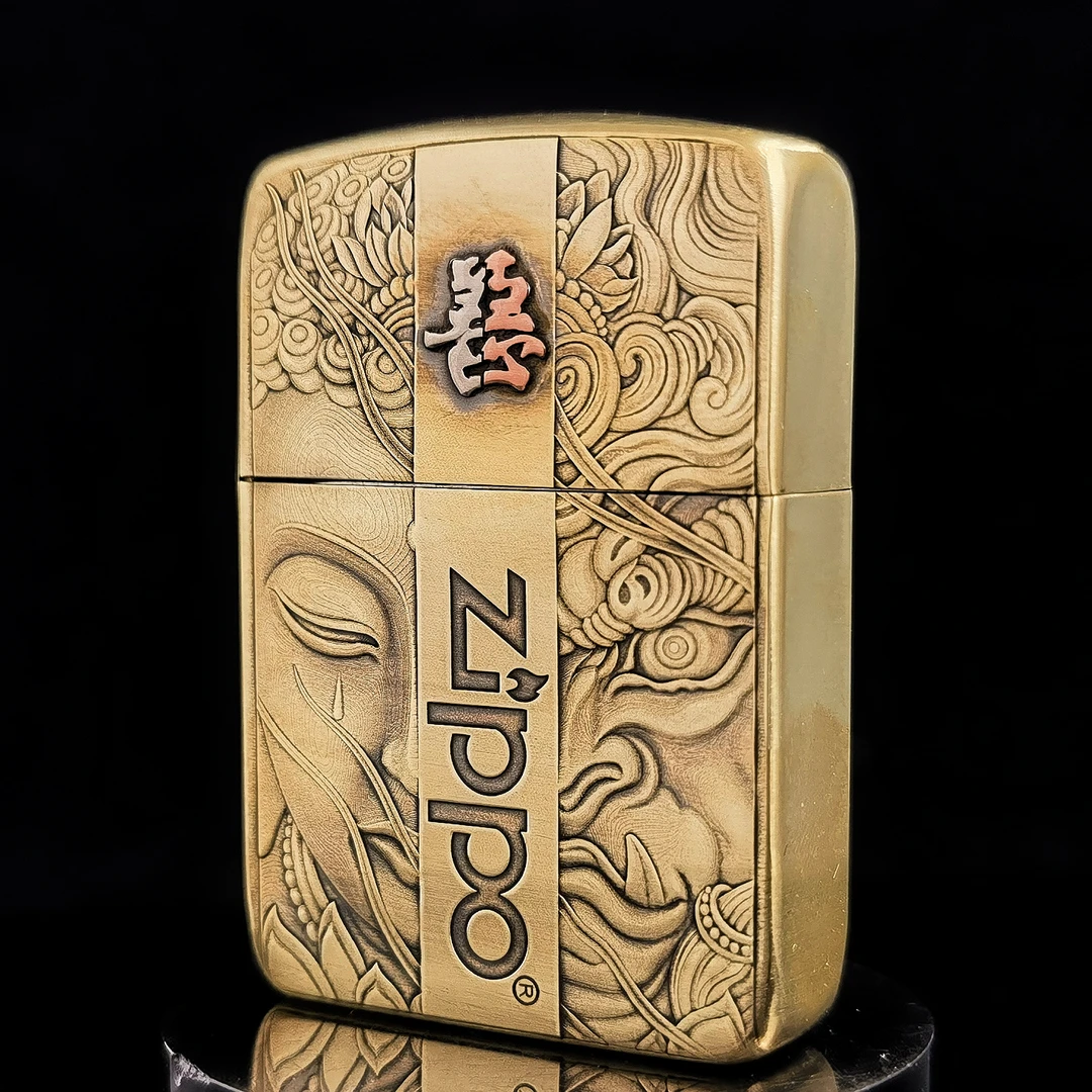 ZIPPO打火机正品/1941黄铜【善恶】紫铜镶嵌军机【达人专属】DYJ1