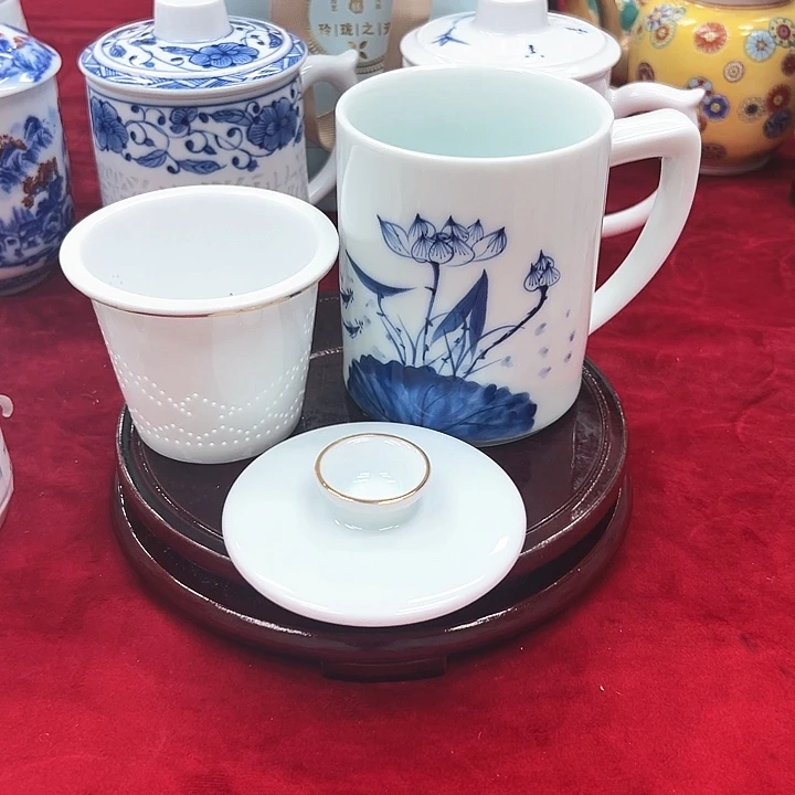 杯子景德镇陶瓷艺术纯手绘450毫升