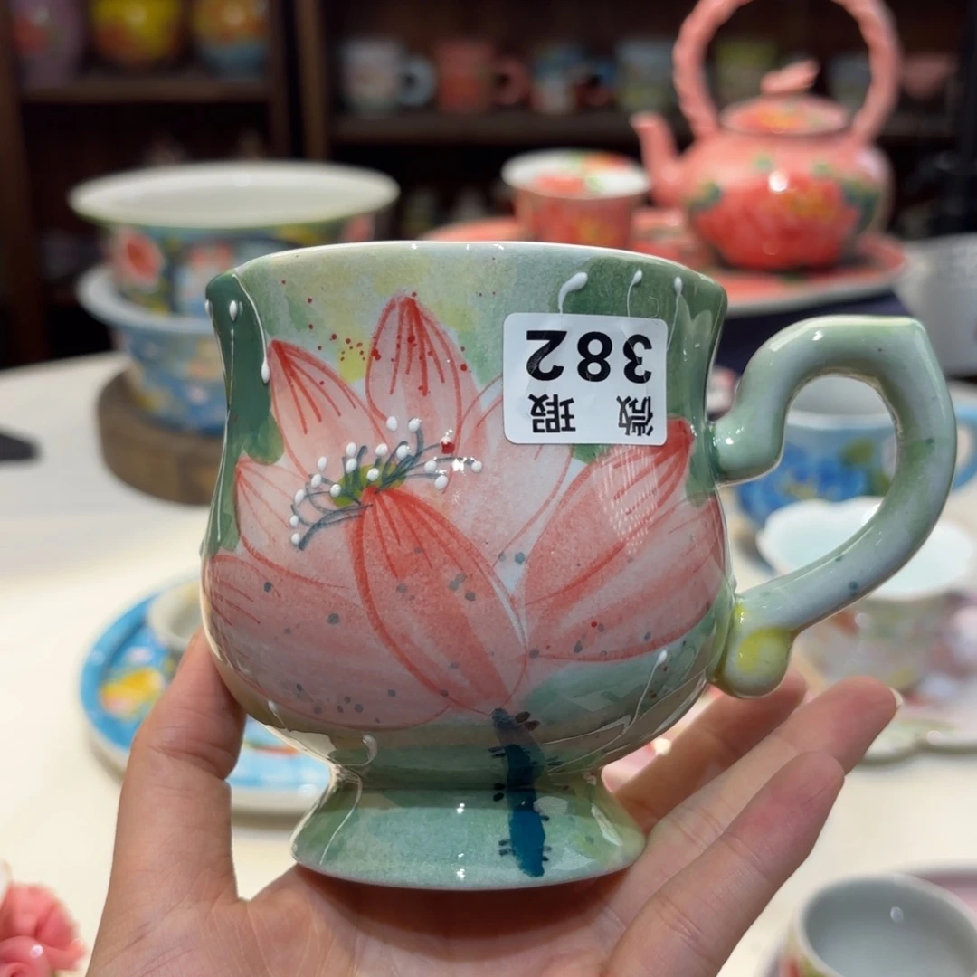 景德镇手绘高温釉下彩陶瓷茶具