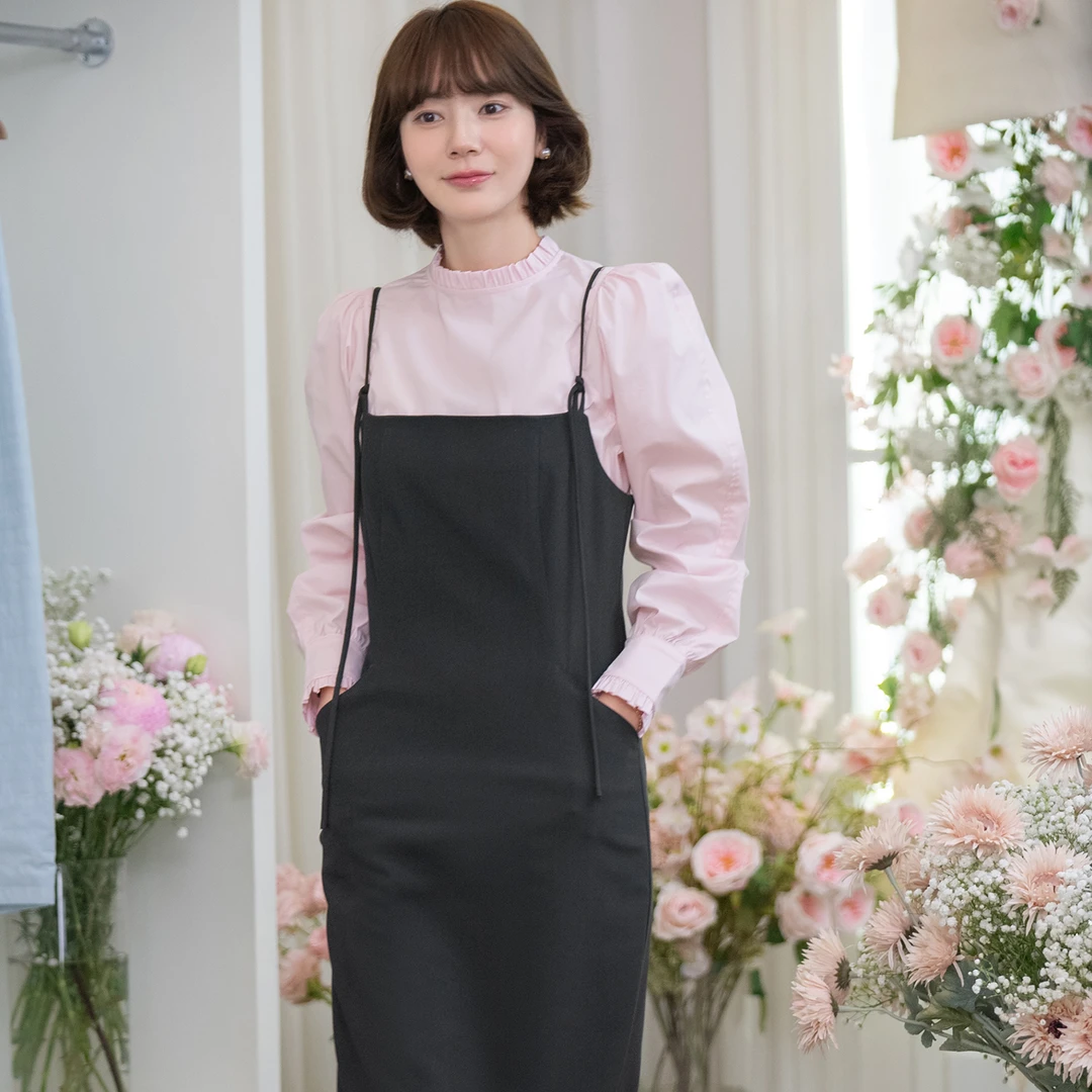 【新品】【樱花心情】FS409S048褶皱花边圆领衬衫