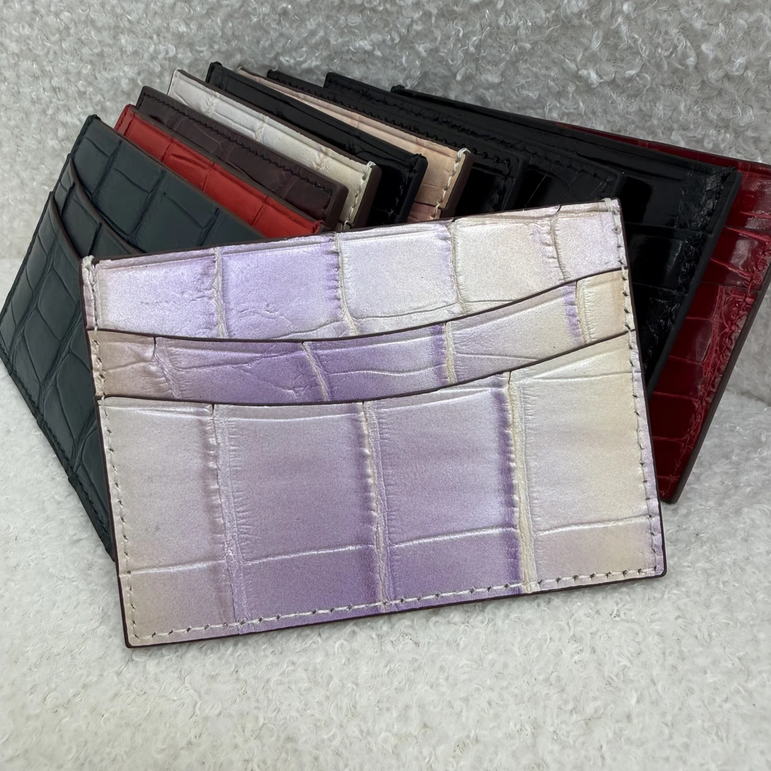 梵致鳄鱼皮卡包时尚简约零钱包