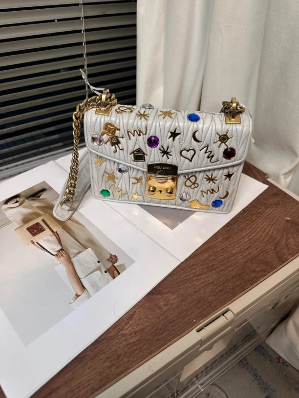 95新 MIU MIU/缪缪 限定包手提斜挎链条包