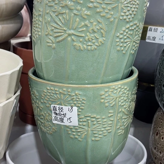 多肉绿植陶瓷花盆9.9包邮，有孔