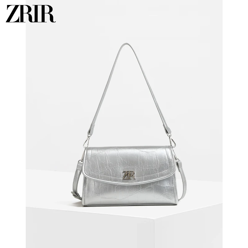 【工厂直销】ZRIR/轻奢百搭时尚方包手提斜挎包Z-3127银