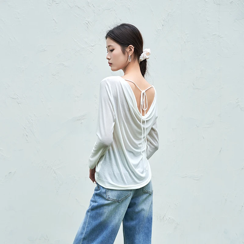 MOVE BY 不对称肩带设计款衬衫斜领背心吊带透气天丝上衣女夏上装