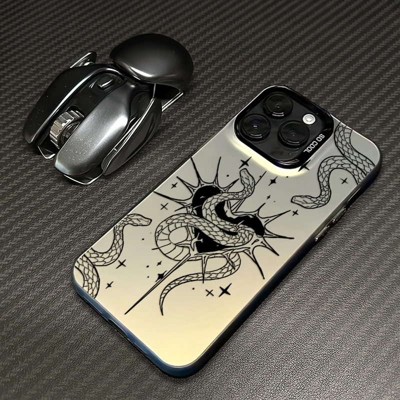 爱心蟒蛇适用iphone16手机壳15promax苹果14pro创意13套12/11网红