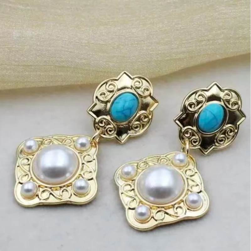 铜合金耳饰  T092 时尚轻奢气质百搭复古耳饰