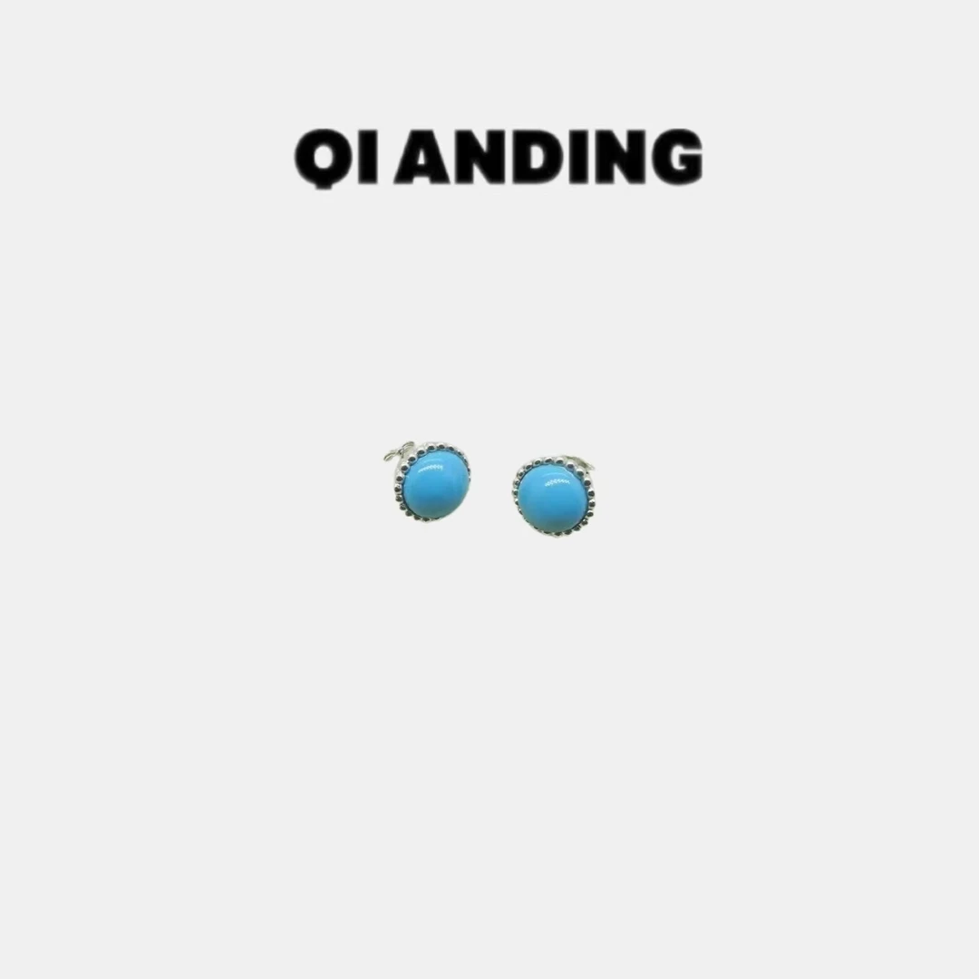 铜合金耳饰 【QIANDING】 高级感气质百搭轻奢小众耳钉25588