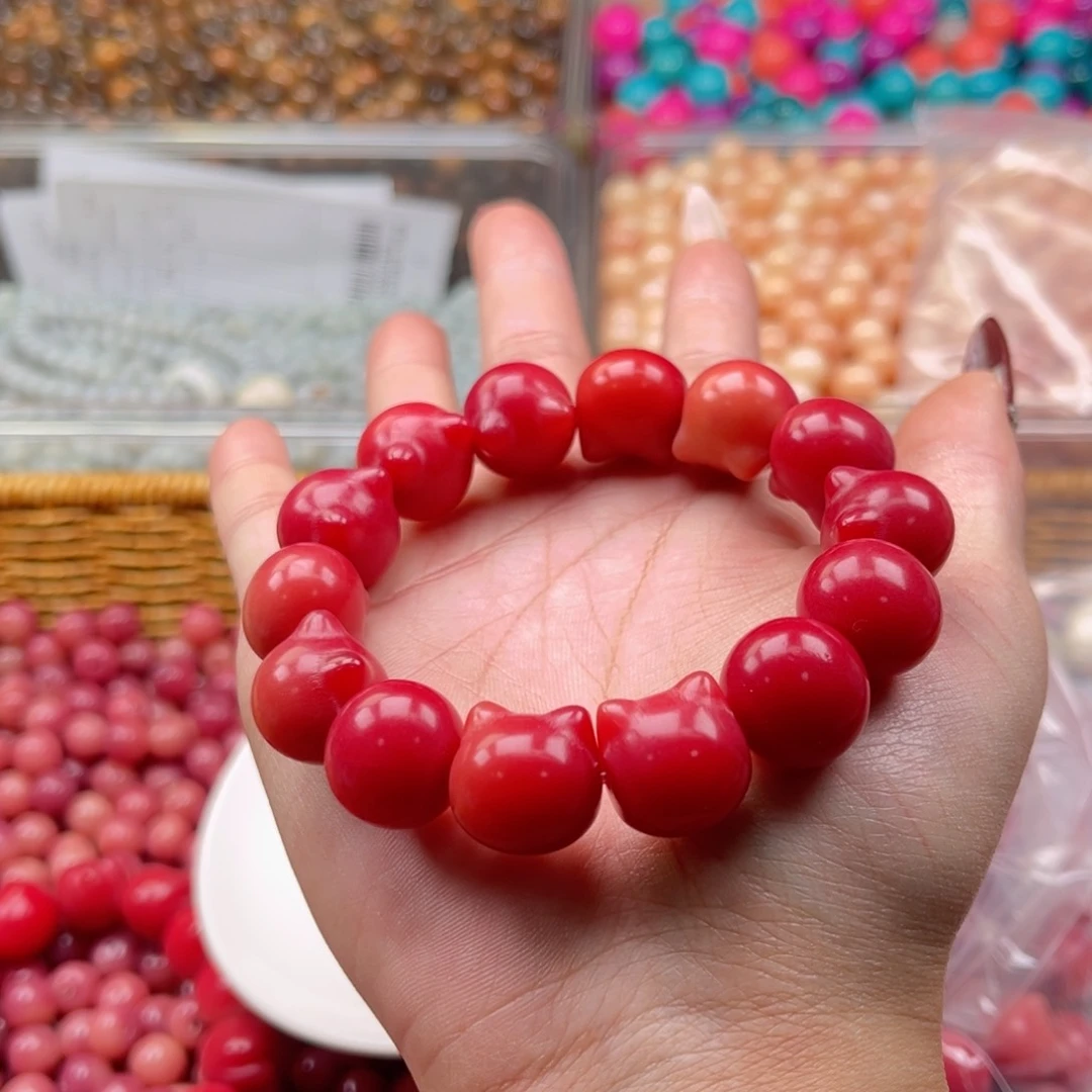 白玉菩提吊坠c15.5mm15颗。猫头