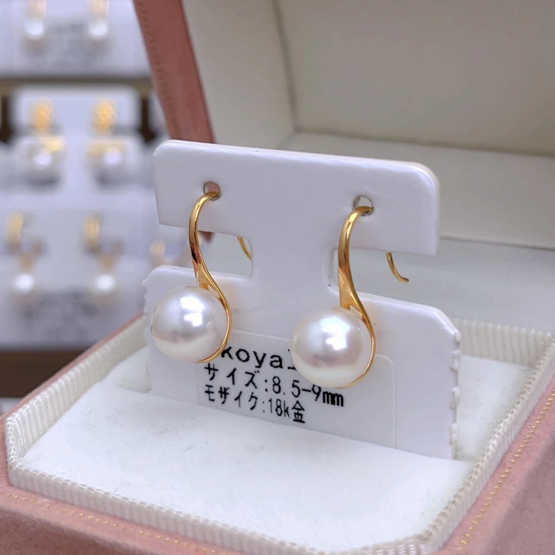 海水珍珠耳饰18K金镶嵌