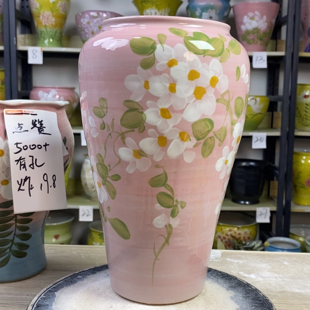 景德镇手工手绘陶瓷花盆