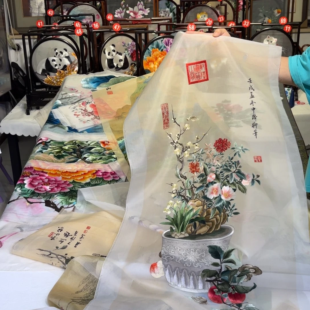 织绣纯手工编织工艺制作