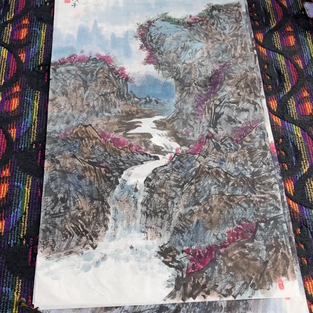 国画崔广成四尺童