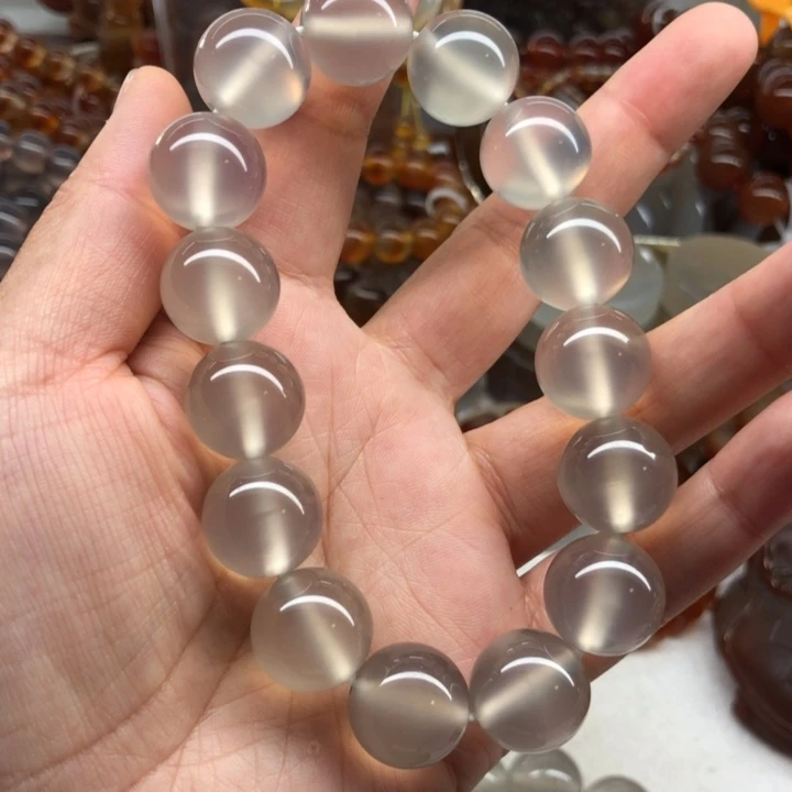 用***7玛瑙/玉髓未镶嵌手链