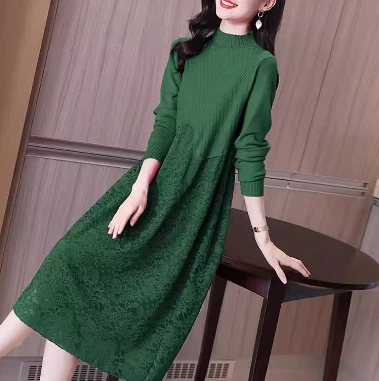 M-春季高级感a字宽松遮肚子减龄显瘦连衣裙LZ1994