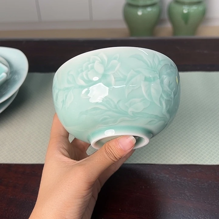 龙泉云间青瓷小米茶器